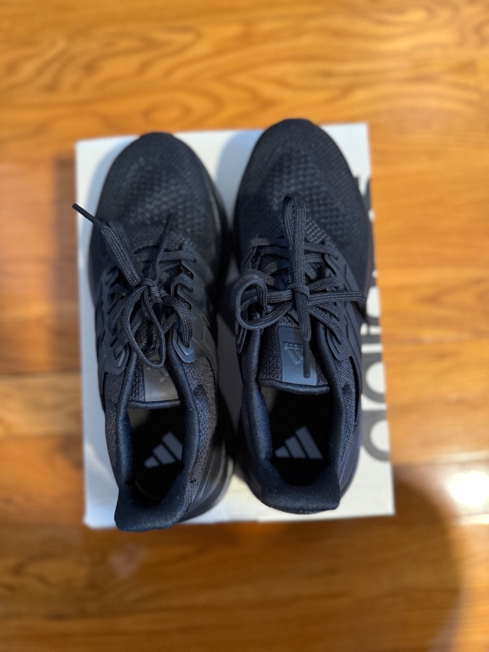 adidas Triple Black Knit Athletic Sneakers